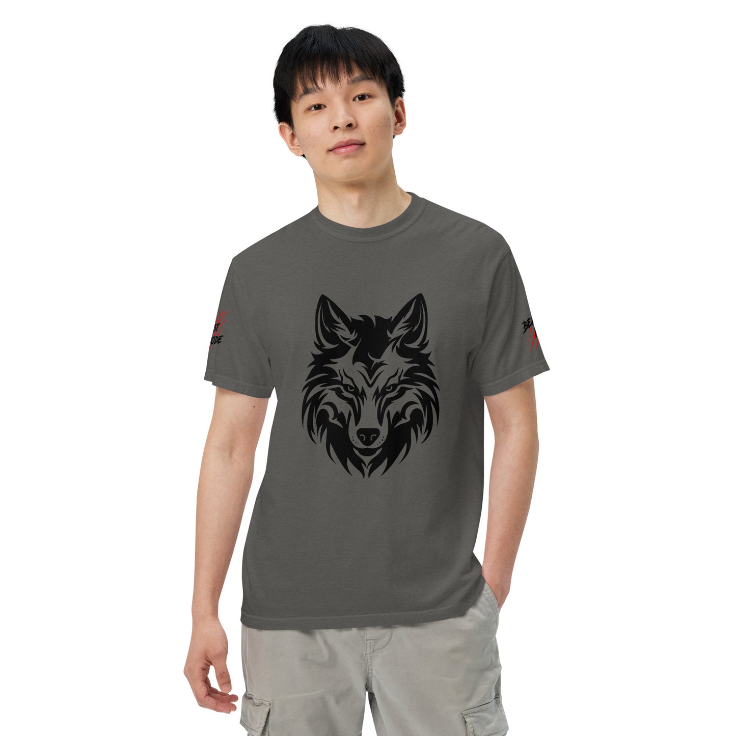 Beast Mode Wolf Unisex Garment-Dyed Heavyweight T-shirt