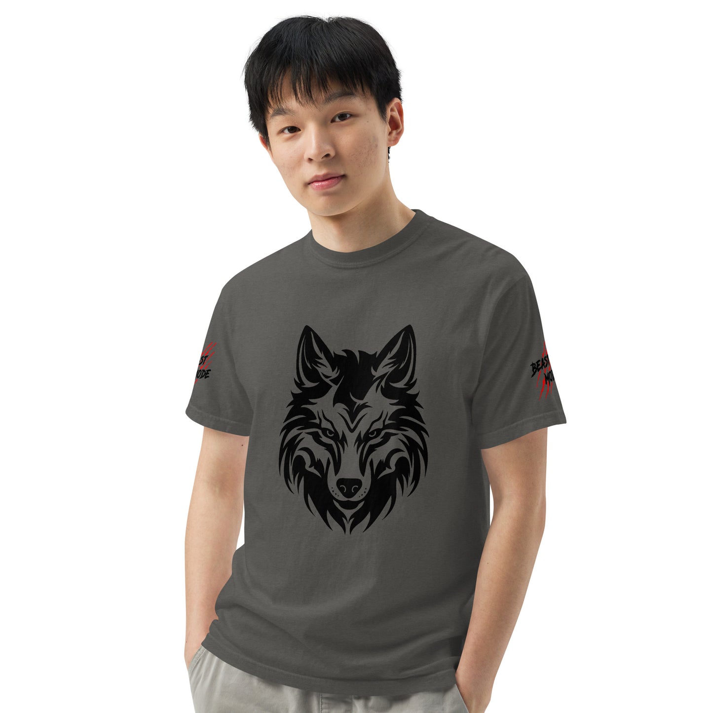 Beast Mode Wolf Unisex Garment-Dyed Heavyweight T-shirt