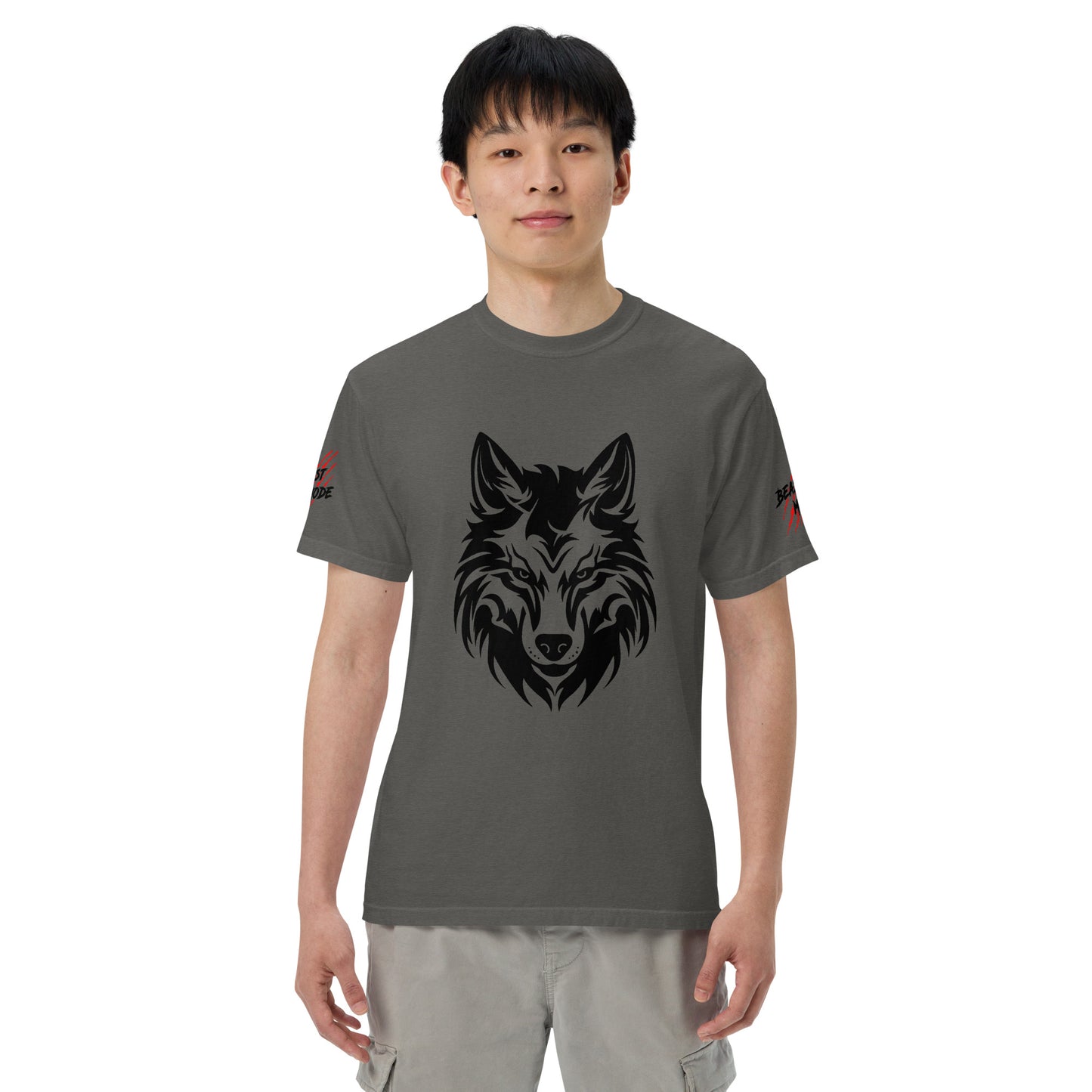 Beast Mode Wolf Unisex Garment-Dyed Heavyweight T-shirt