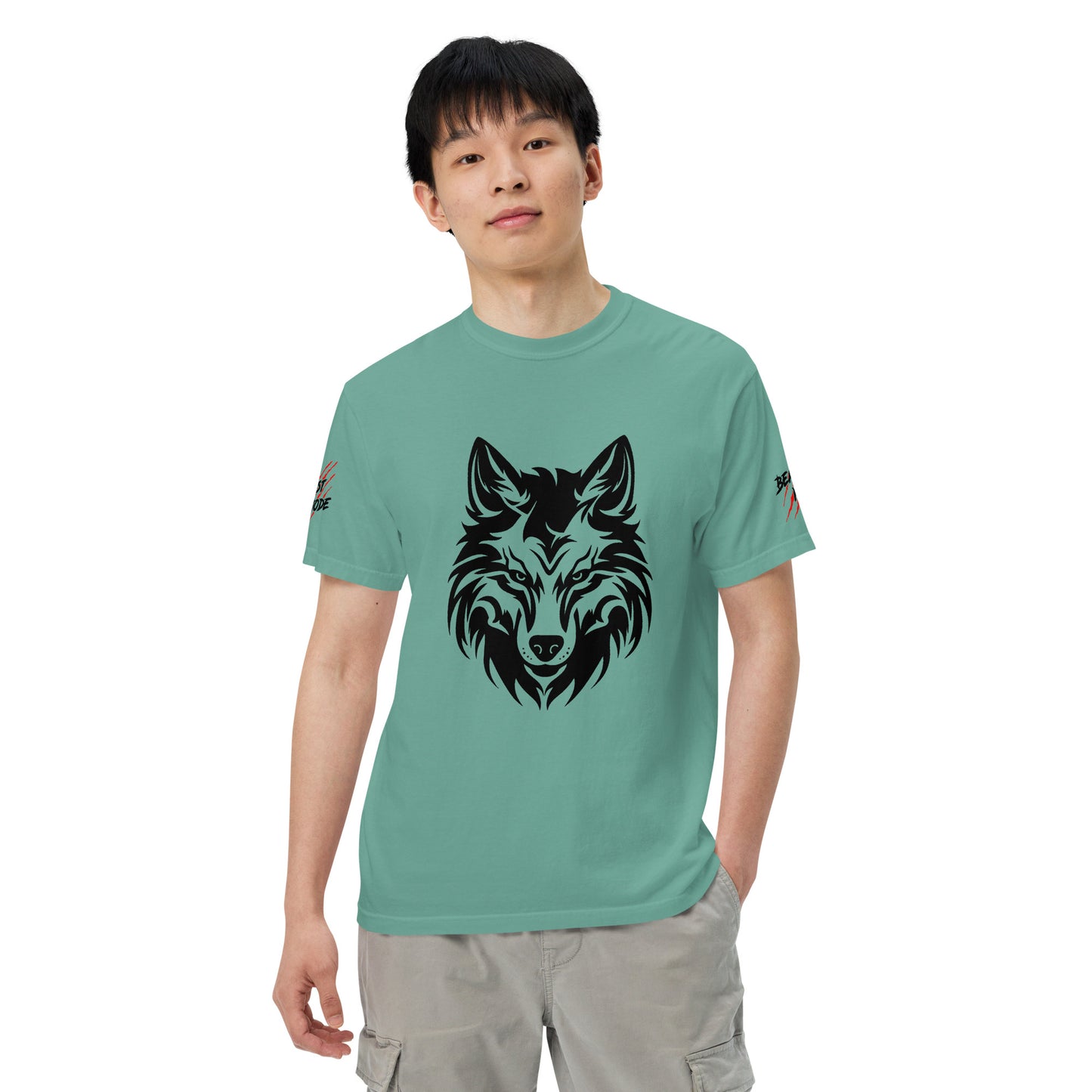 Beast Mode Wolf Unisex Garment-Dyed Heavyweight T-shirt