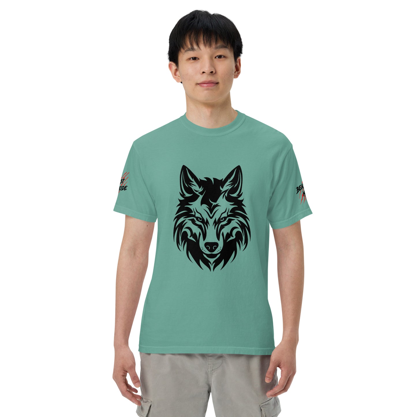 Beast Mode Wolf Unisex Garment-Dyed Heavyweight T-shirt