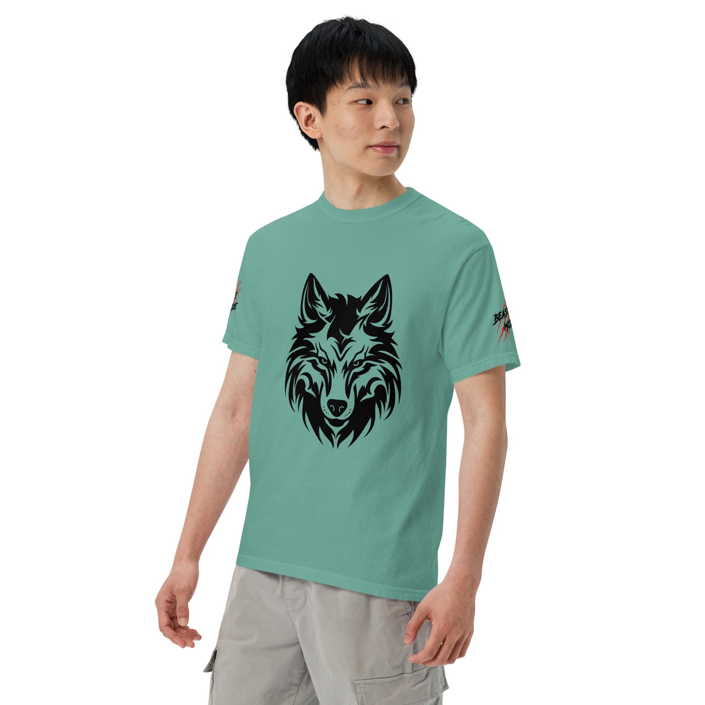 Beast Mode Wolf Unisex Garment-Dyed Heavyweight T-shirt