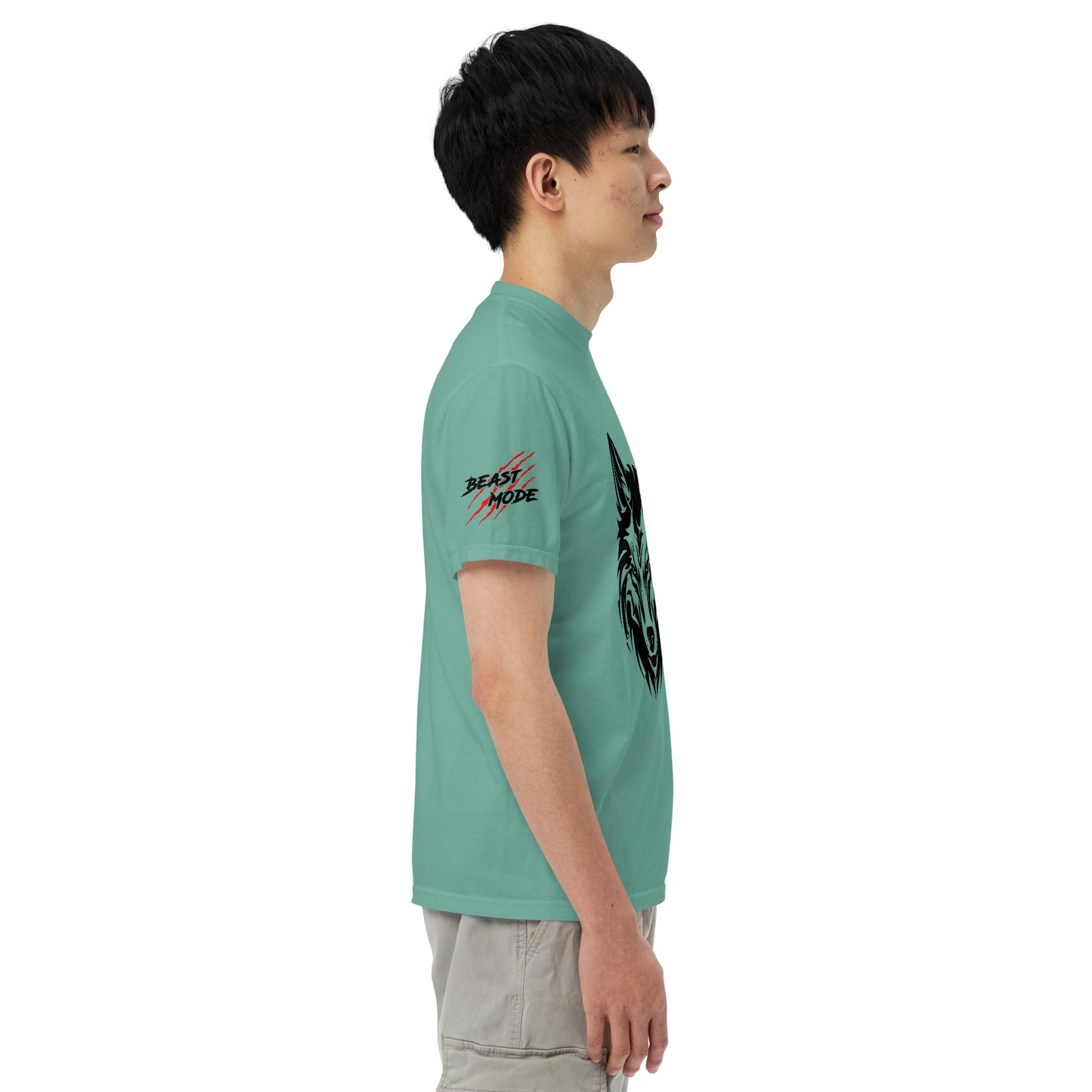 Beast Mode Wolf Unisex Garment-Dyed Heavyweight T-shirt