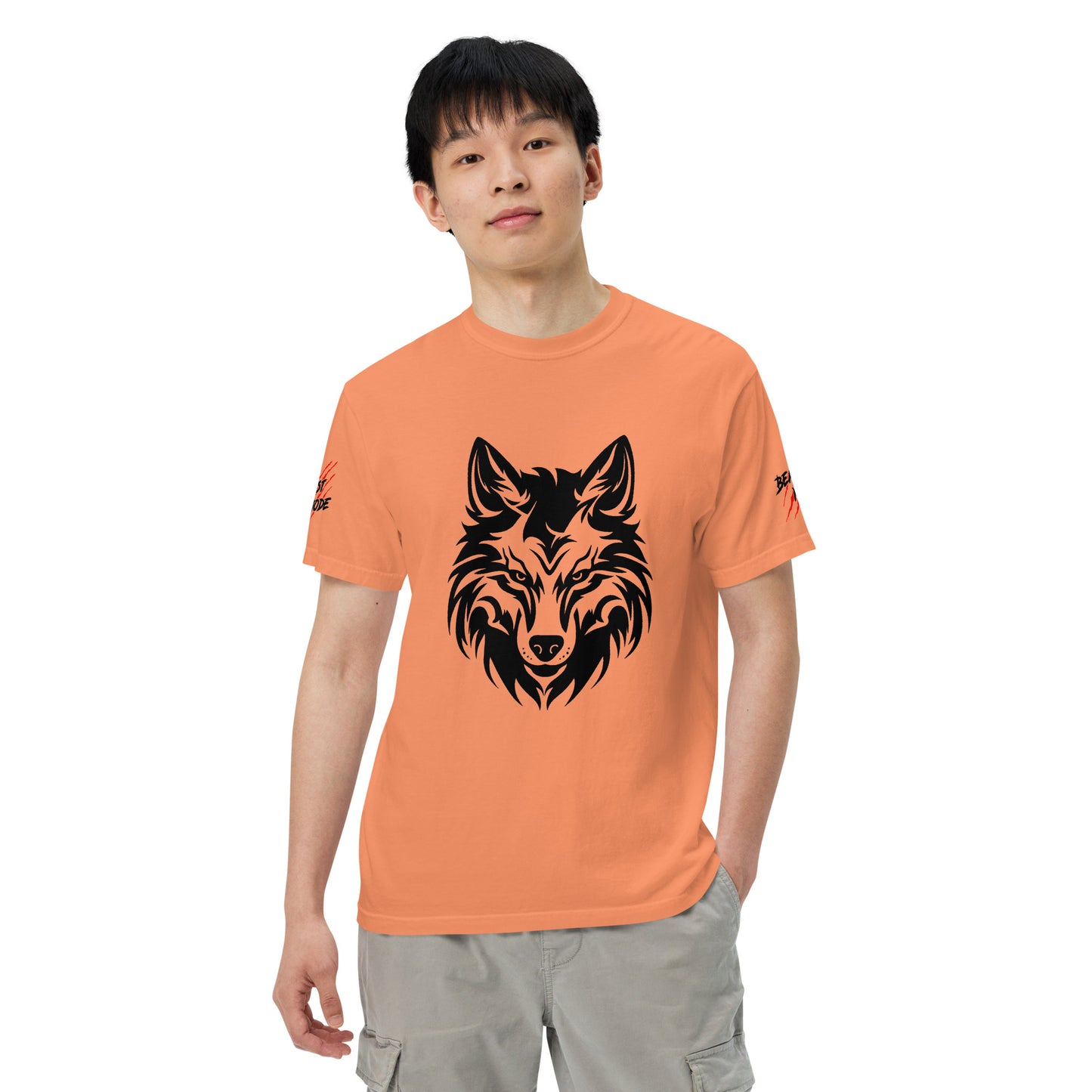 Beast Mode Wolf Unisex Garment-Dyed Heavyweight T-shirt