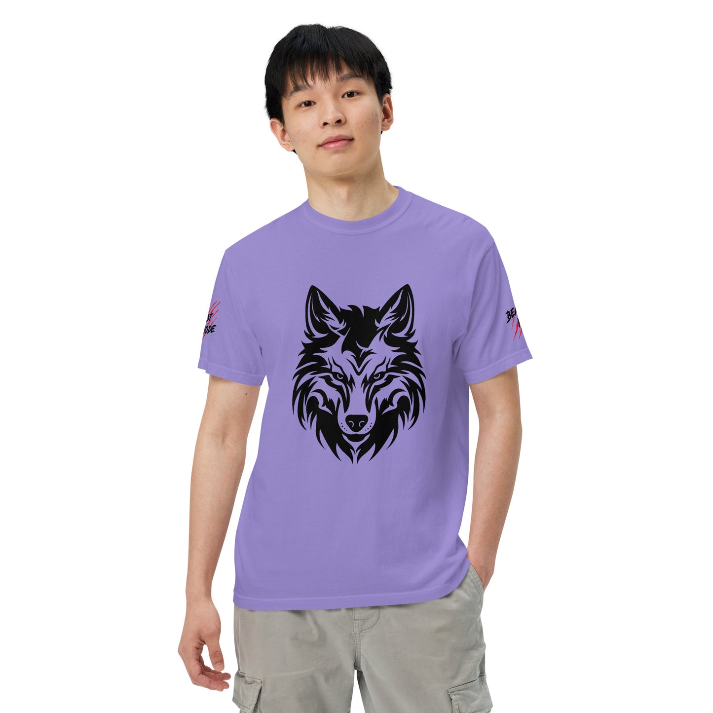 Beast Mode Wolf Unisex Garment-Dyed Heavyweight T-shirt
