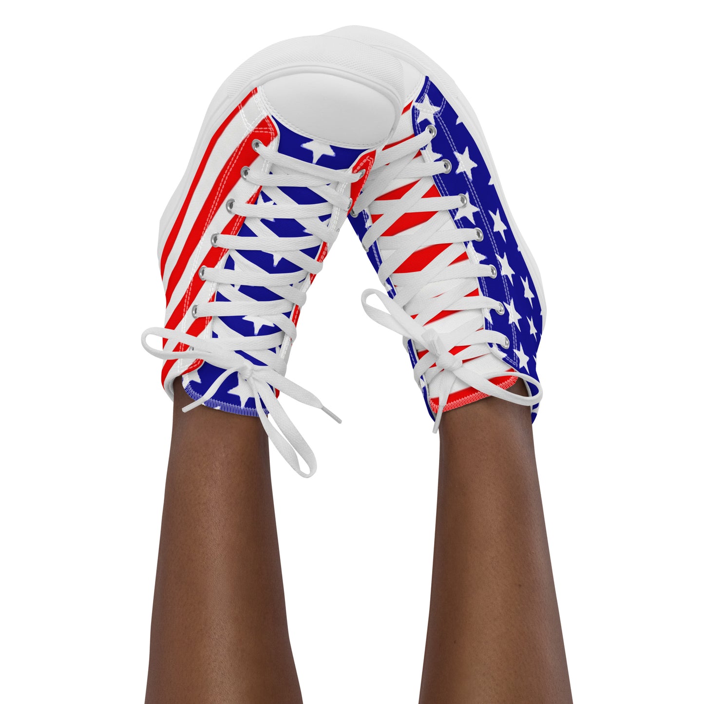 Stars and Stripes Women’s High Top Canvas Shoes