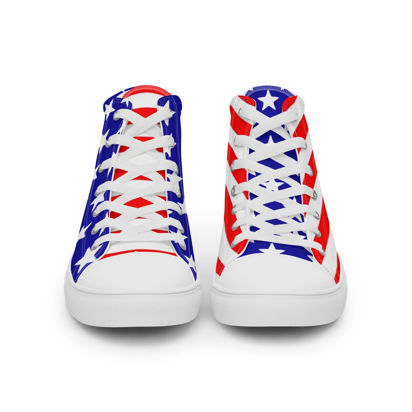 Stars and Stripes Women’s High Top Canvas Shoes