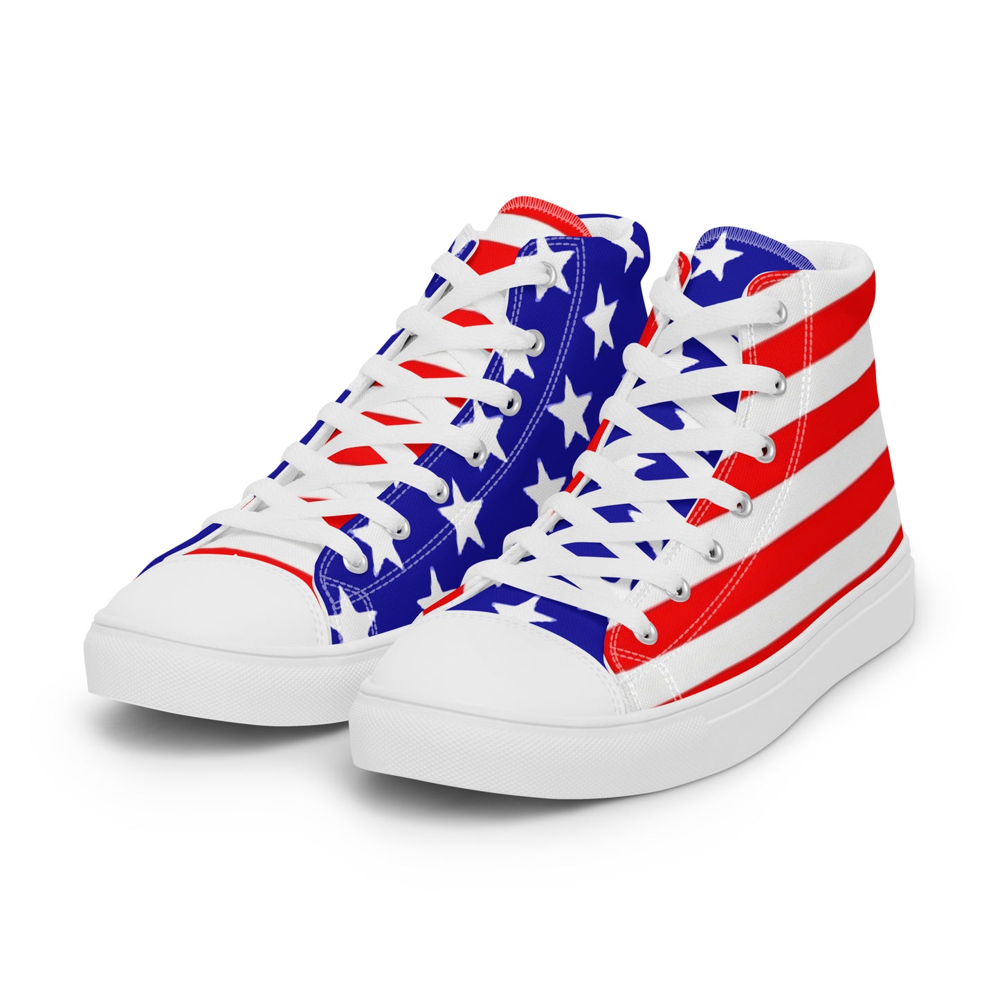 Stars and Stripes Women’s High Top Canvas Shoes