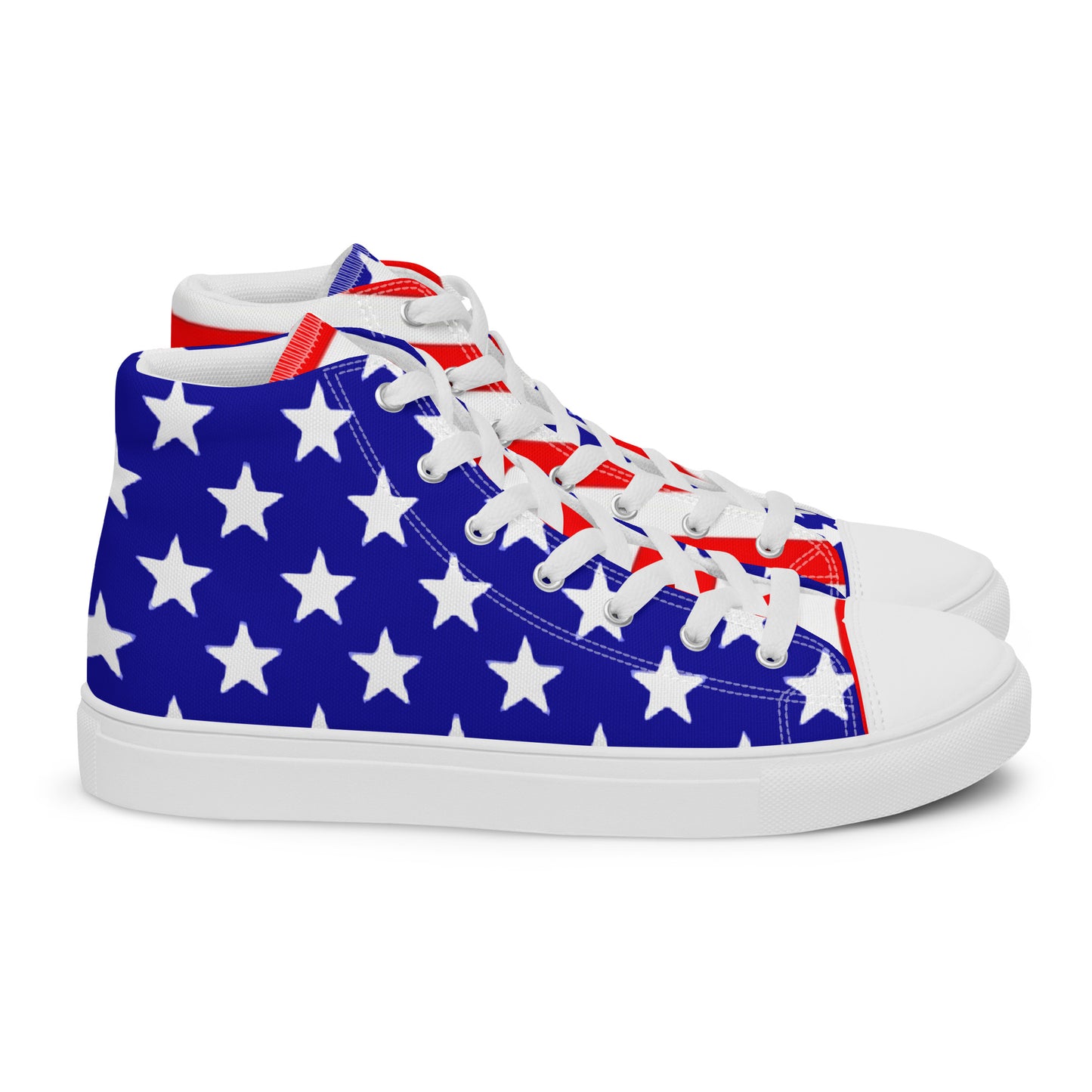 Stars and Stripes Women’s High Top Canvas Shoes