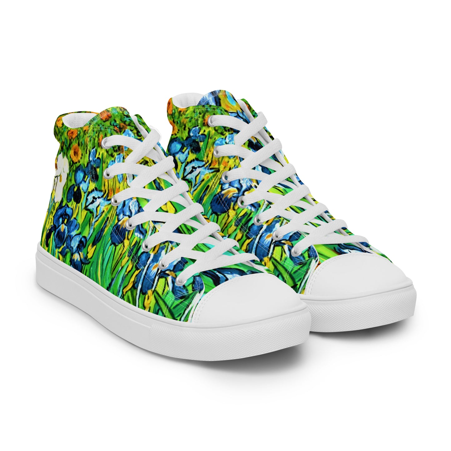 Irises by van Gogh Women’s High Top Canvas Shoes
