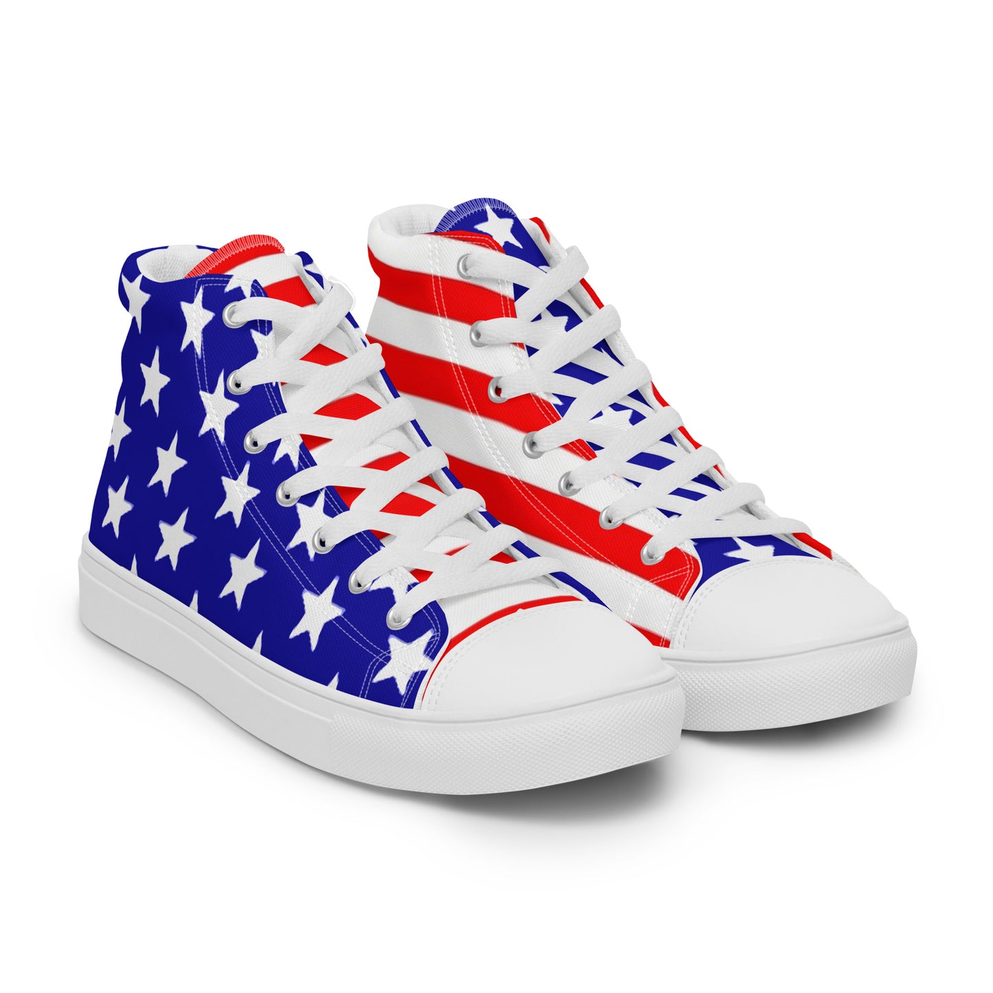 Stars and Stripes Women’s High Top Canvas Shoes