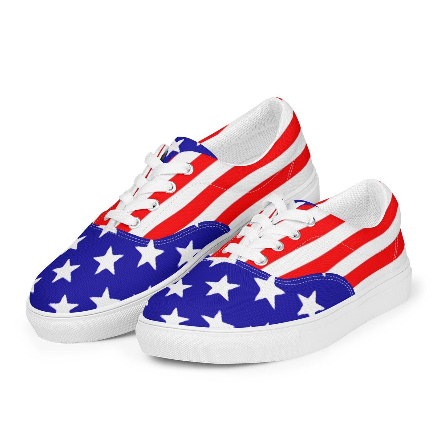 Stars and Stripes Women’s Lace-up Canvas Shoes