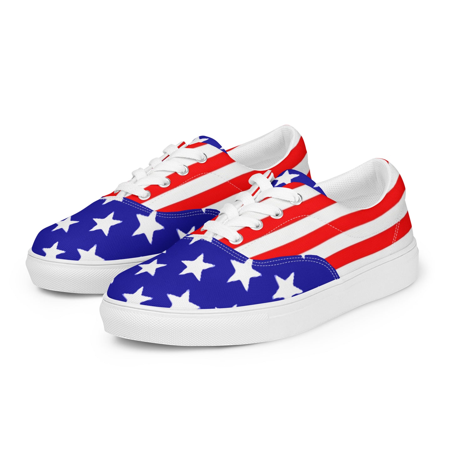 Stars and Stripes Women’s Lace-up Canvas Shoes