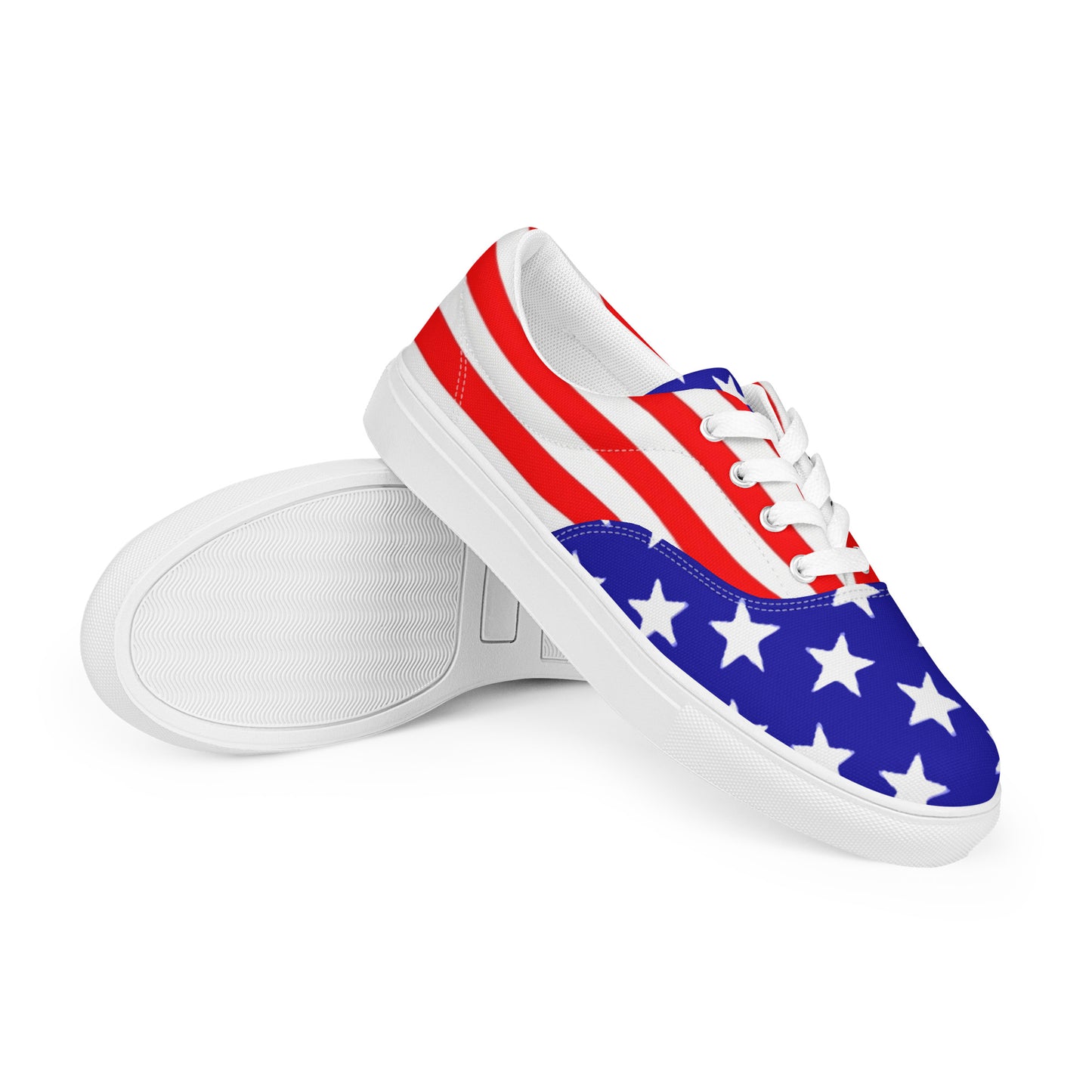 Stars and Stripes Women’s Lace-up Canvas Shoes