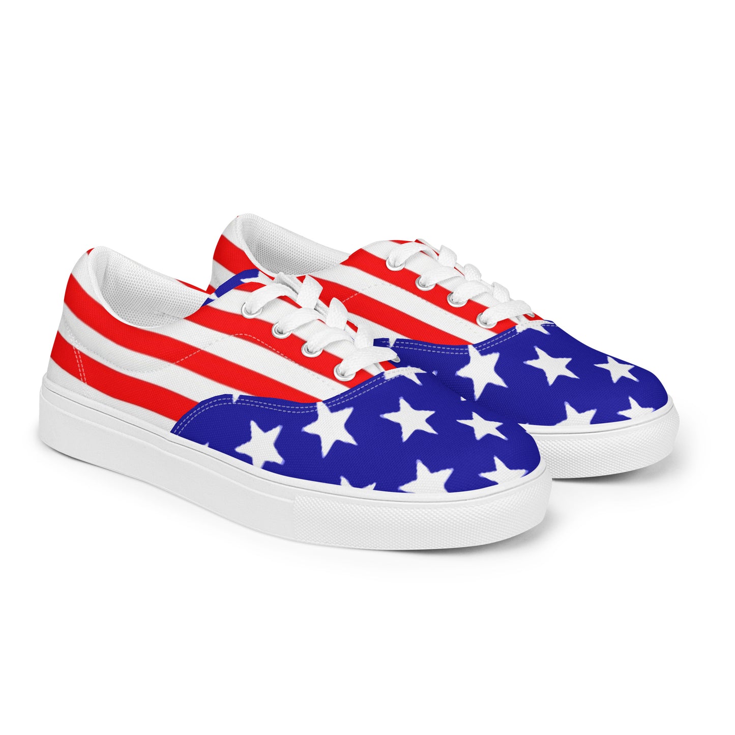 Stars and Stripes Women’s Lace-up Canvas Shoes
