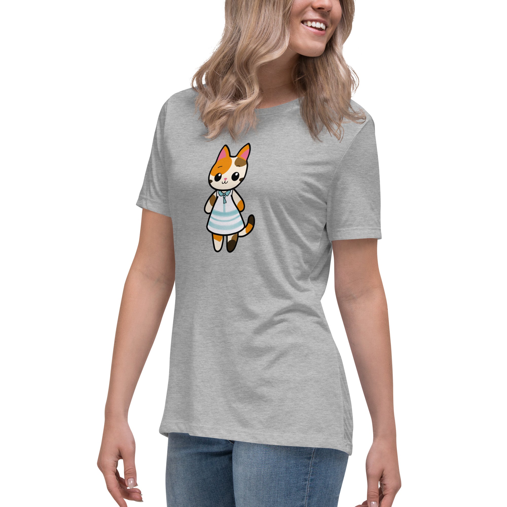 Calico Cat in a Sun Dress Women's Relaxed T-Shirt