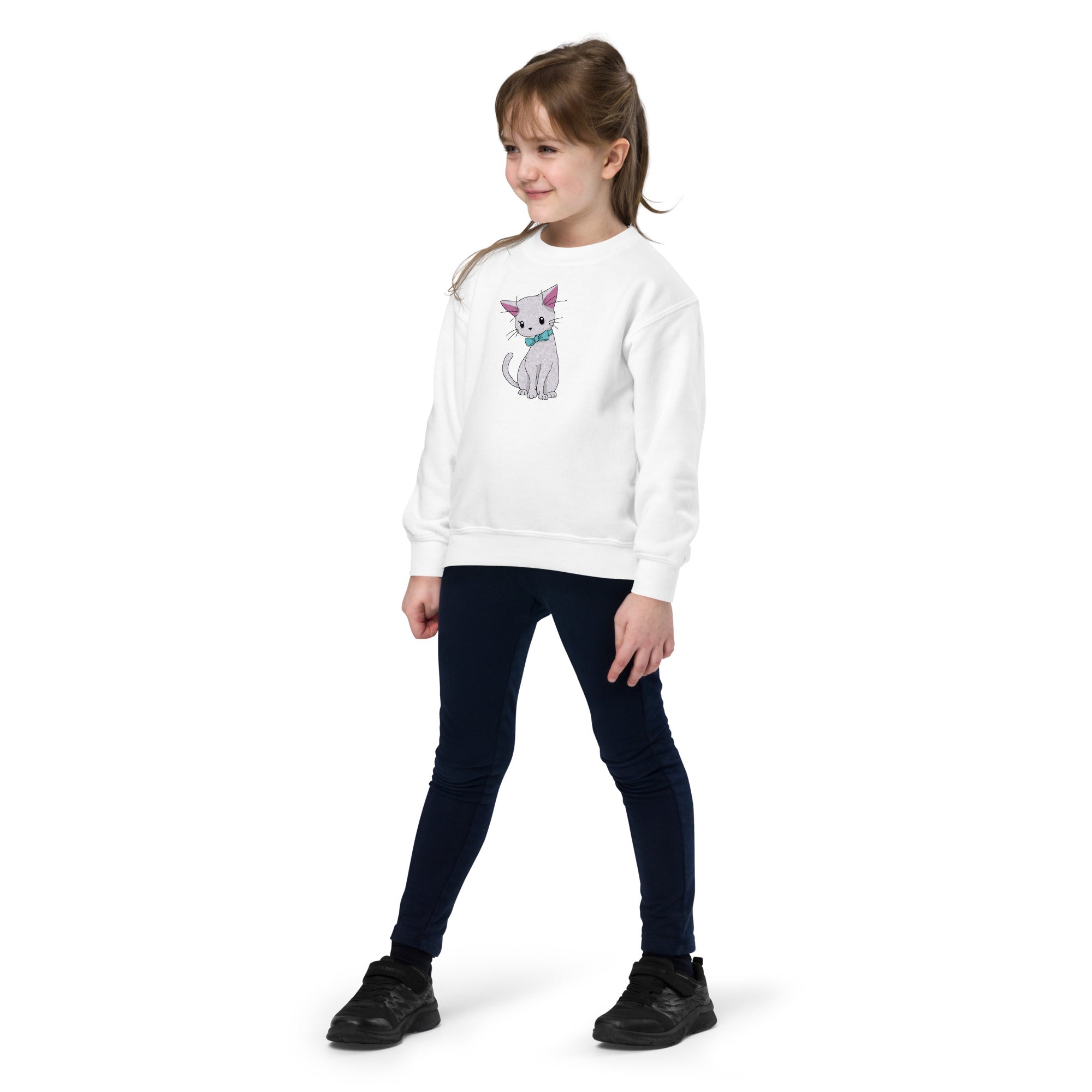 Cat with a Bow Tie Youth Sweatshirt