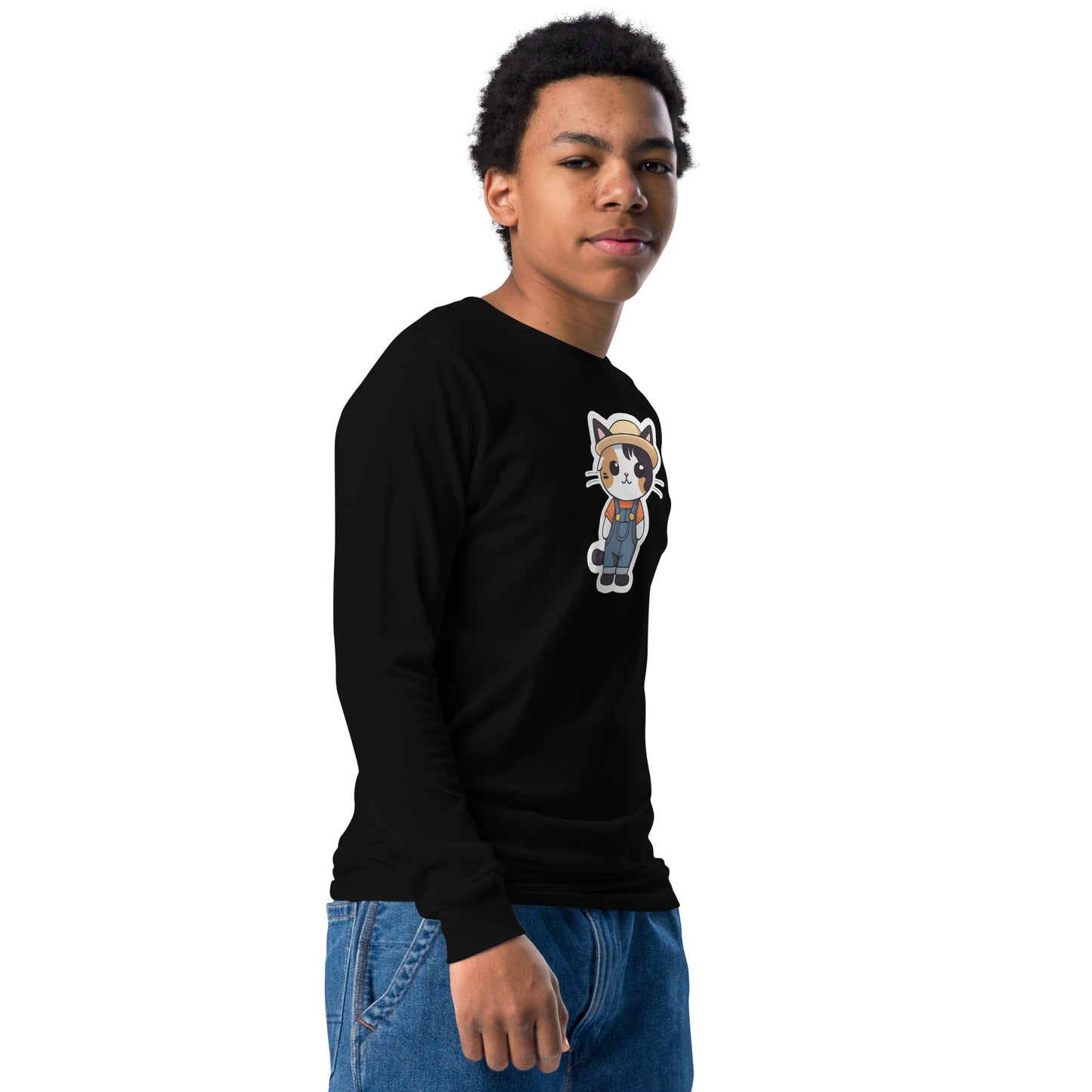 Farmboy Kitten Youth Long Sleeve Tee