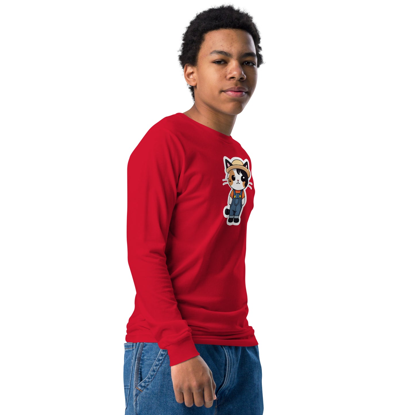 Farmboy Kitten Youth Long Sleeve Tee