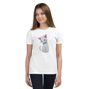Cat With Bow Tie Youth Short Sleeve T-Shirt