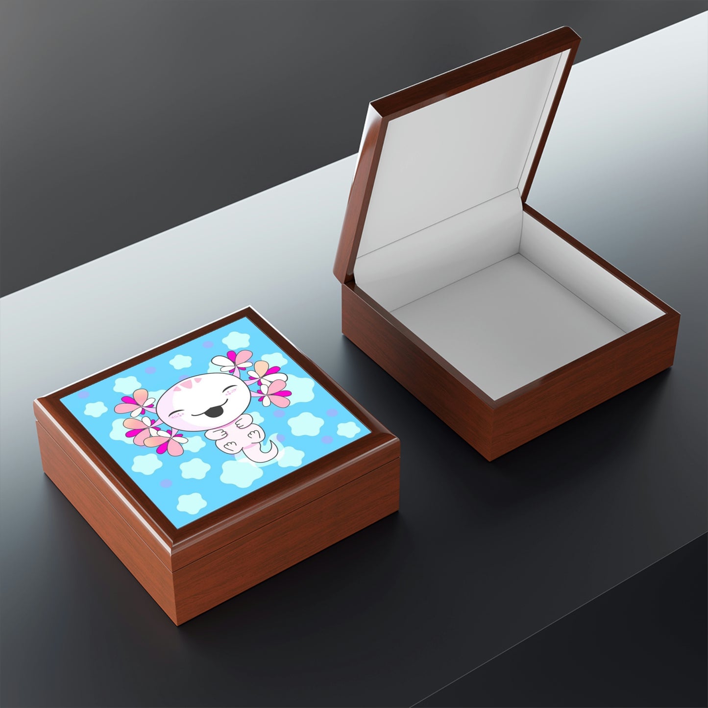 Happy Axolotl Jewelry Box