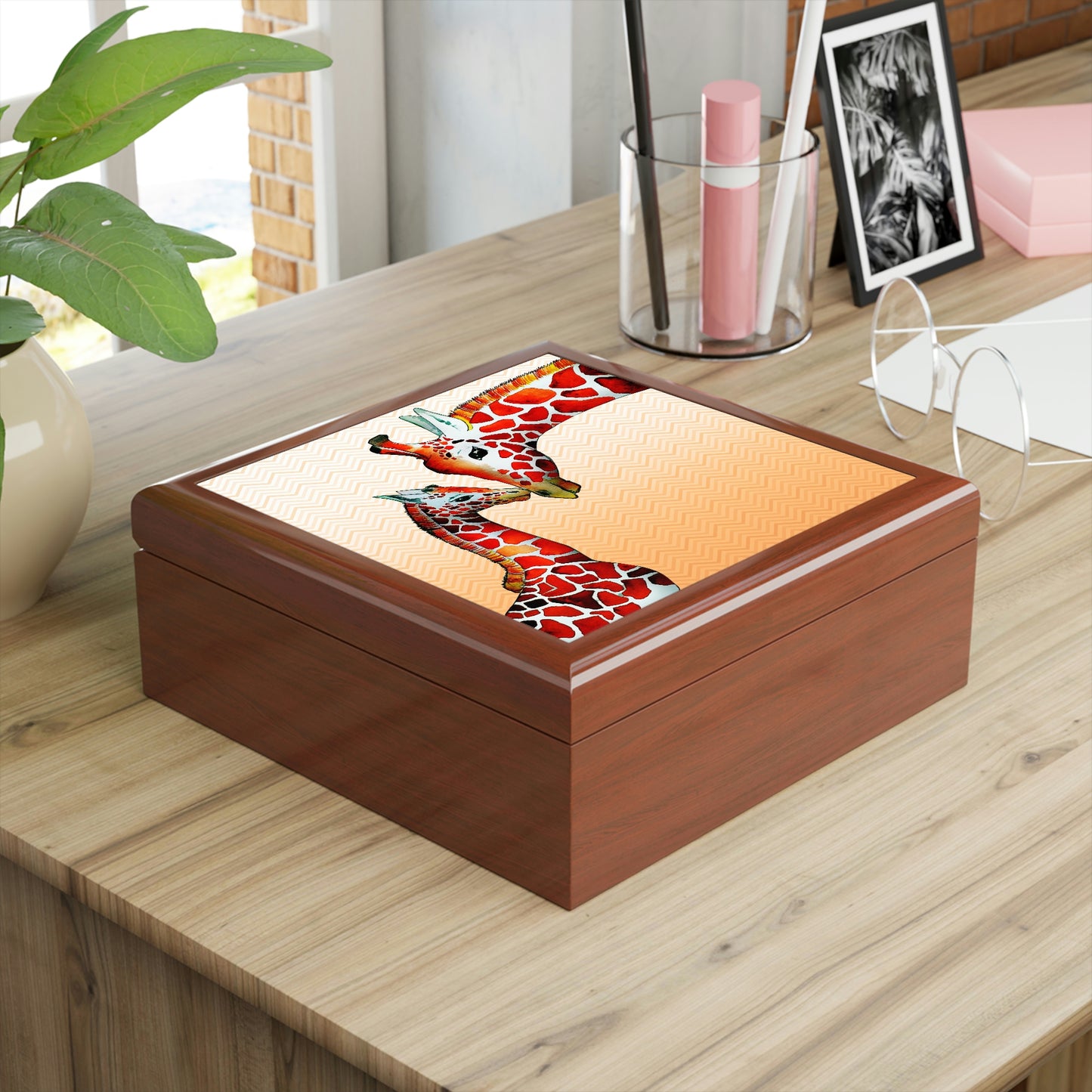 Giraffe Mom Jewelry Box