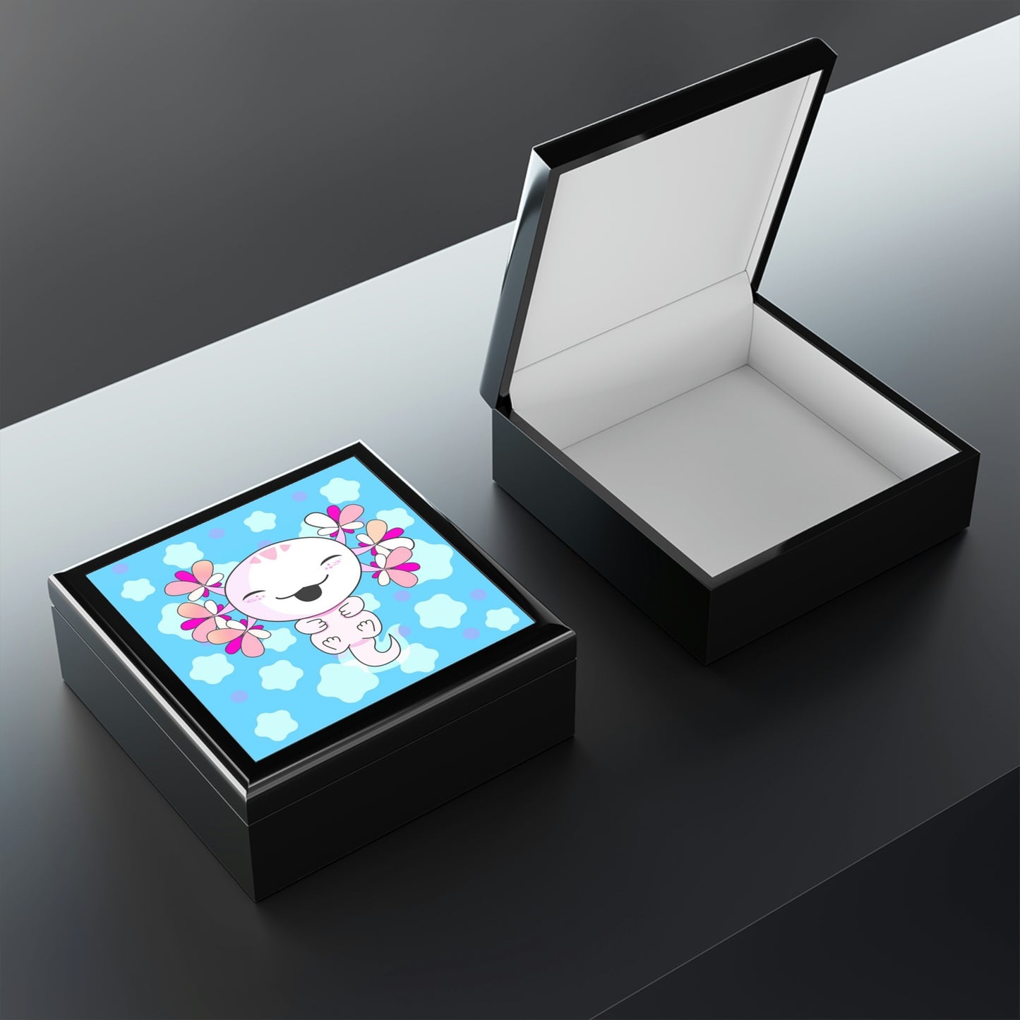 Happy Axolotl Jewelry Box