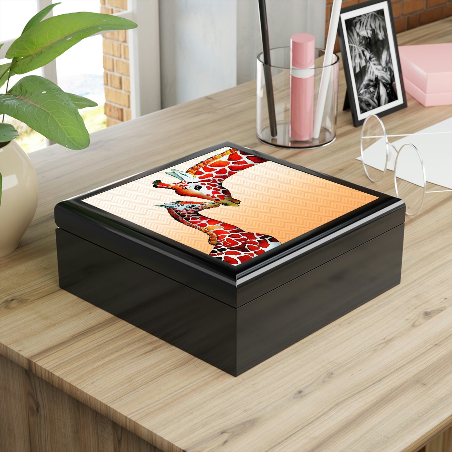 Giraffe Mom Jewelry Box
