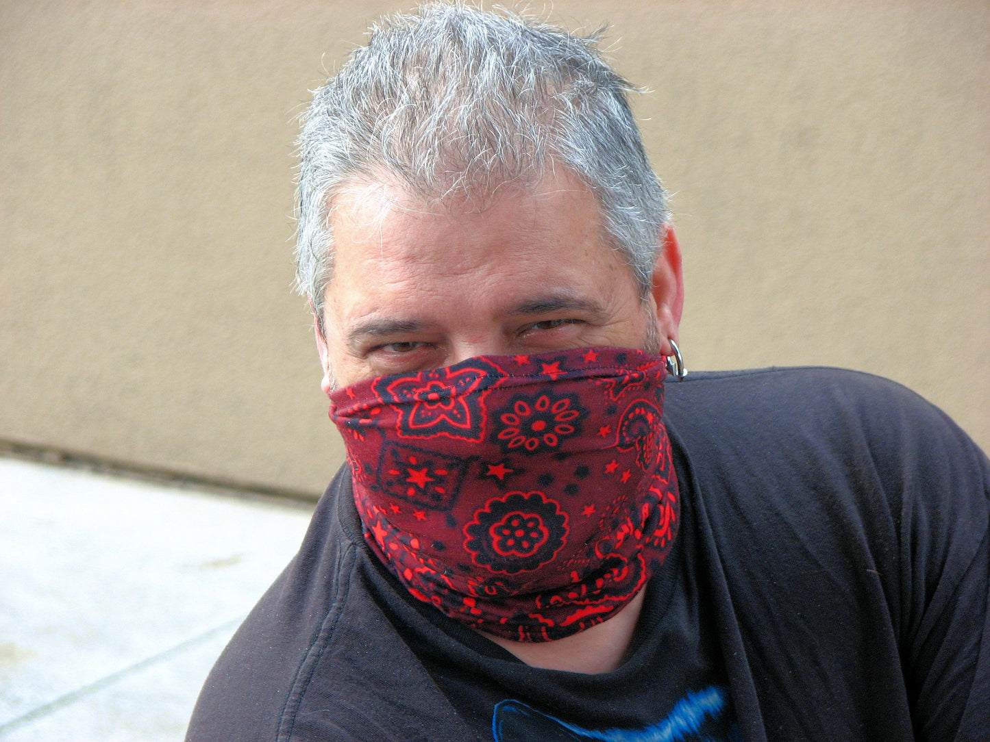 Crimson Bandanna Neck Gaiter