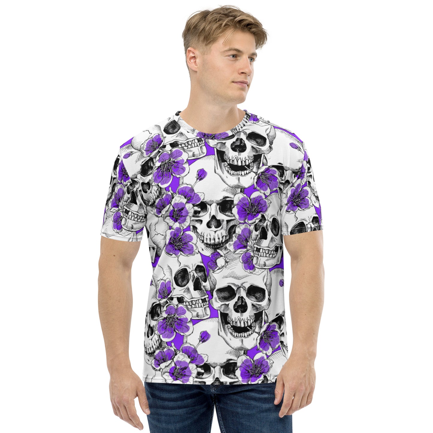 Skulls and Purple Blossoms T-shirt