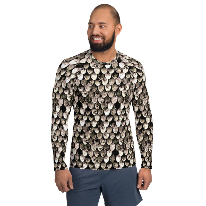 Tarnished Scale Mail Print Men's Rash Guard