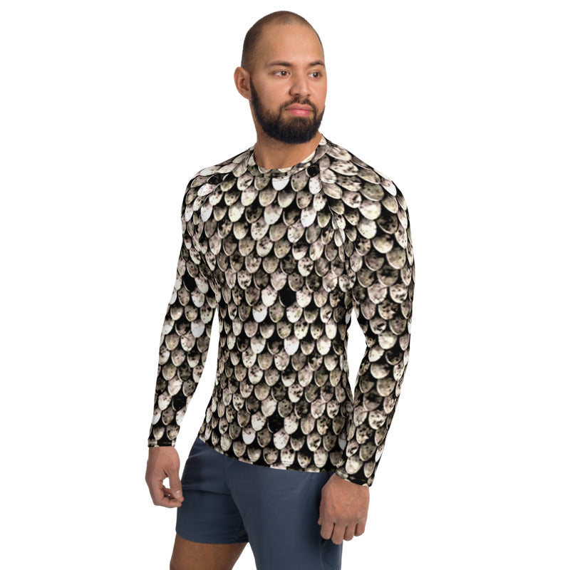 Tarnished Scale Mail Print Men's Rash Guard