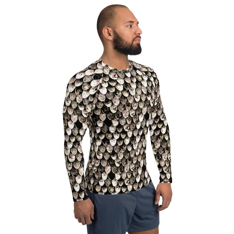 Tarnished Scale Mail Print Men's Rash Guard