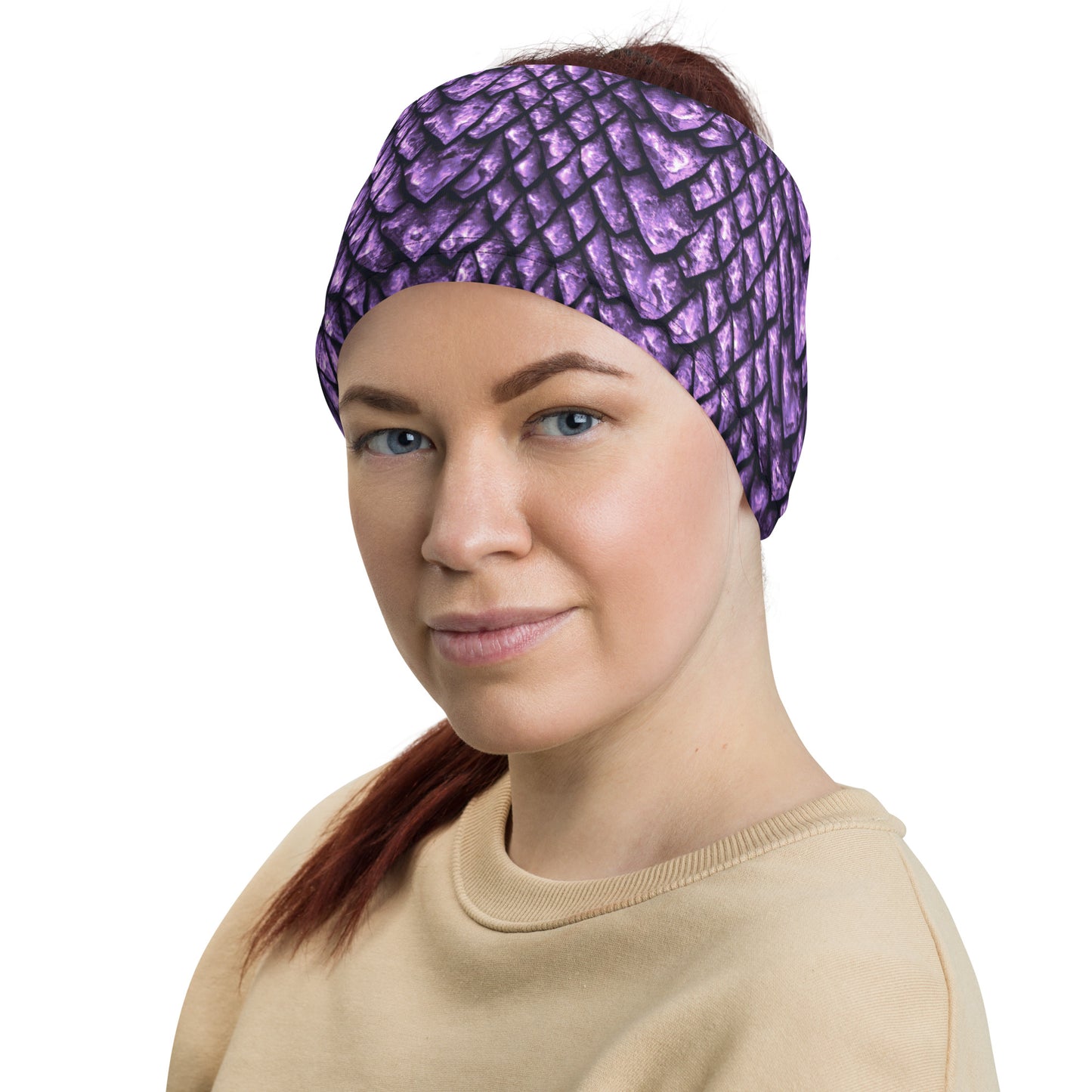 Amethyst Dragon Scale Neck Gaiter