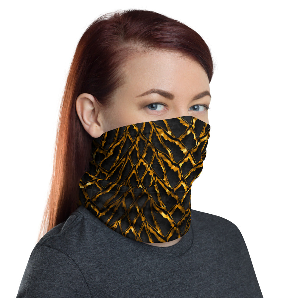Molten Gold Dragon Scale Neck Gaiter