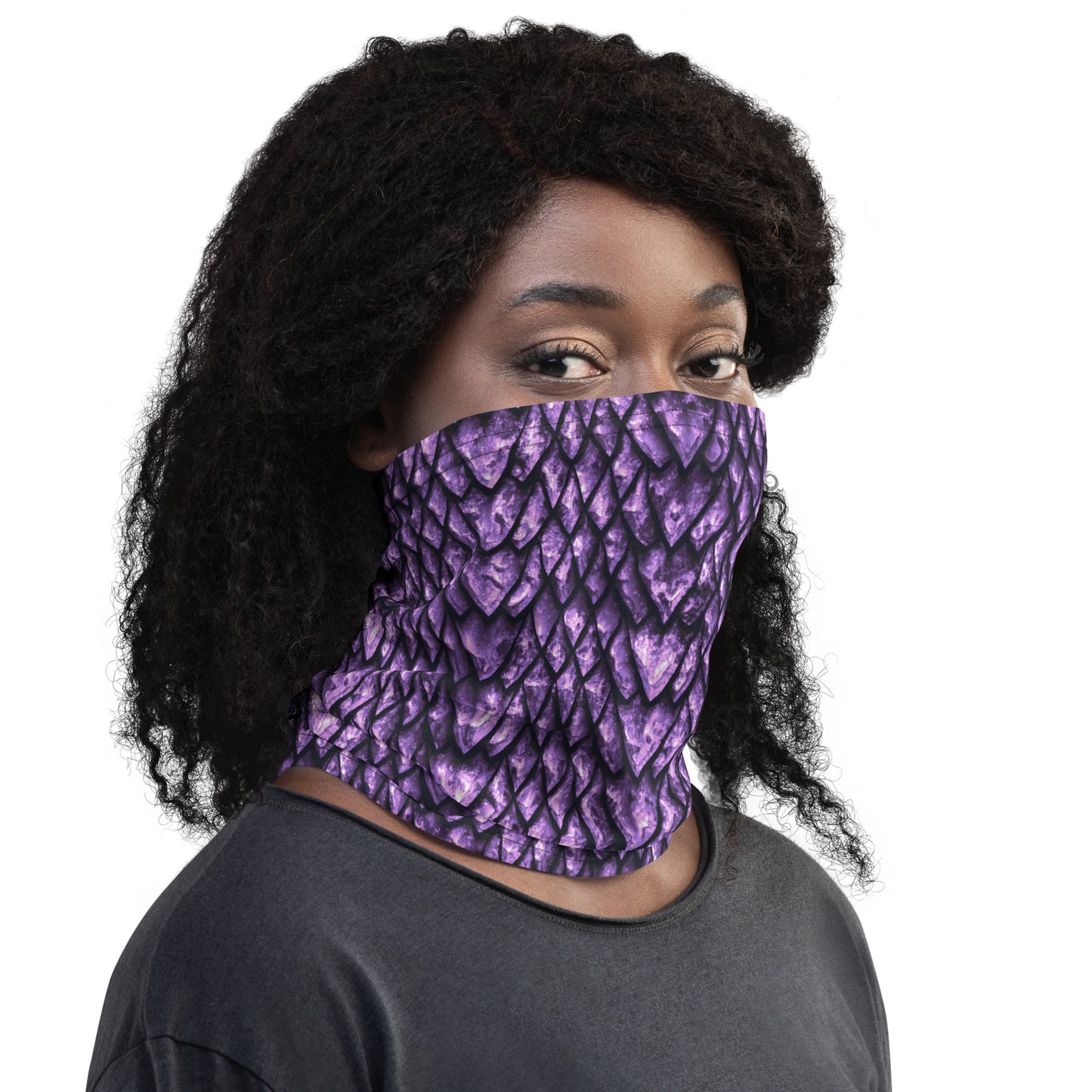Amethyst Dragon Scale Neck Gaiter