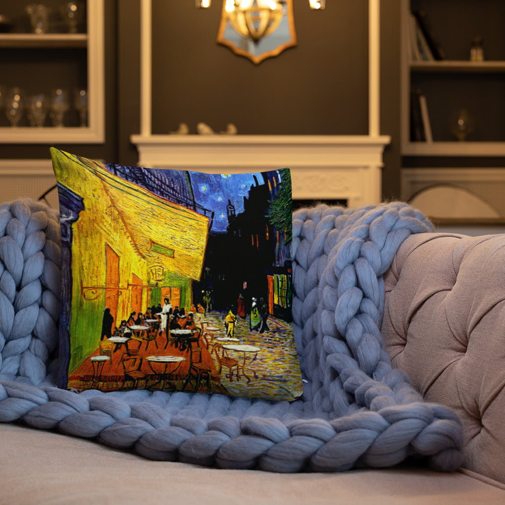 Cafe Terrace by van Gogh Premium Pillow