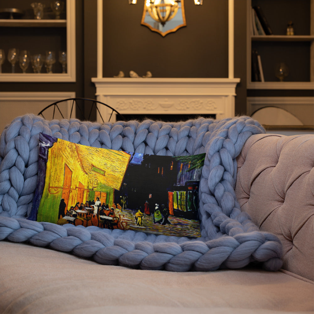 Cafe Terrace by van Gogh Premium Pillow