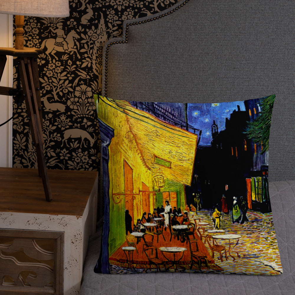 Cafe Terrace by van Gogh Premium Pillow