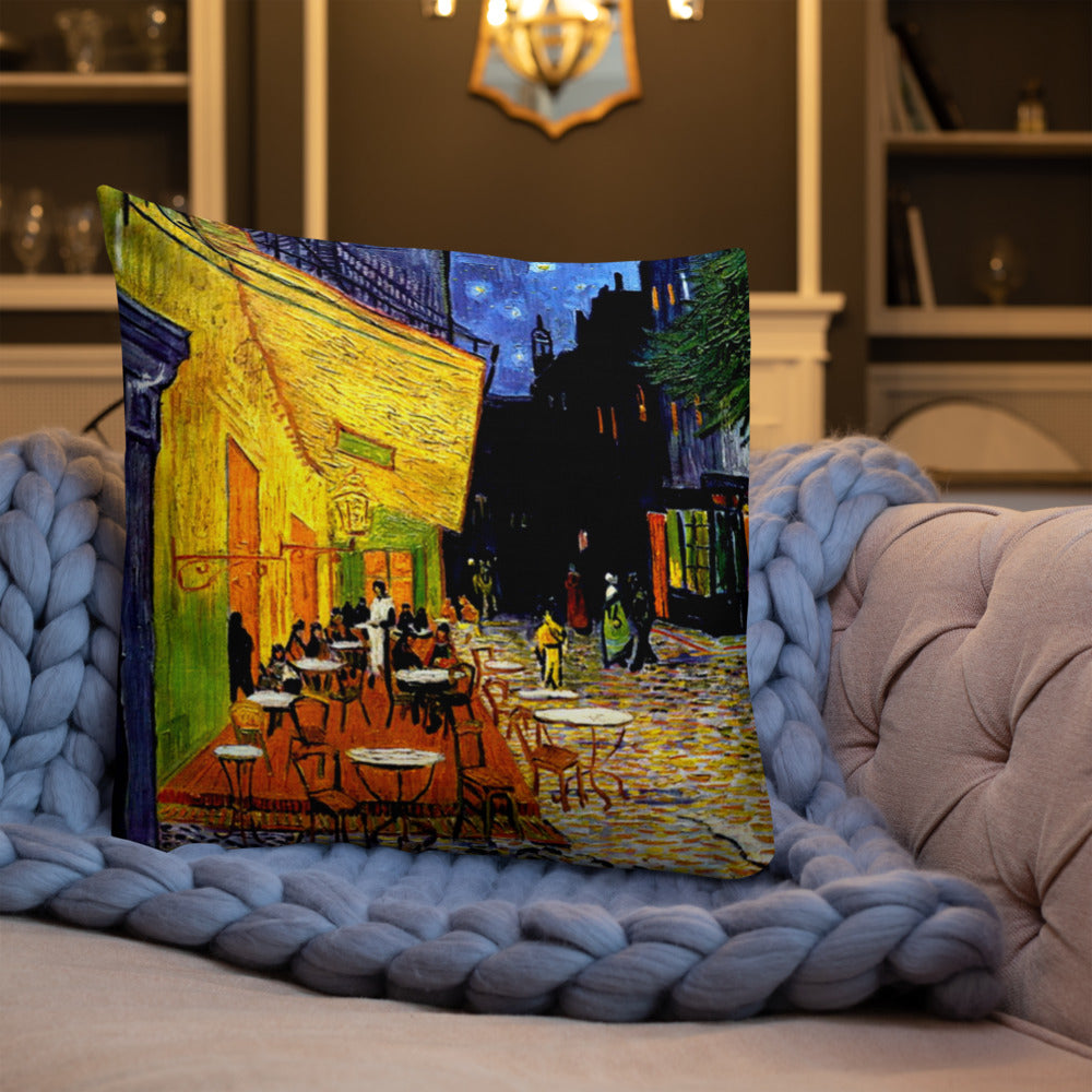 Cafe Terrace by van Gogh Premium Pillow