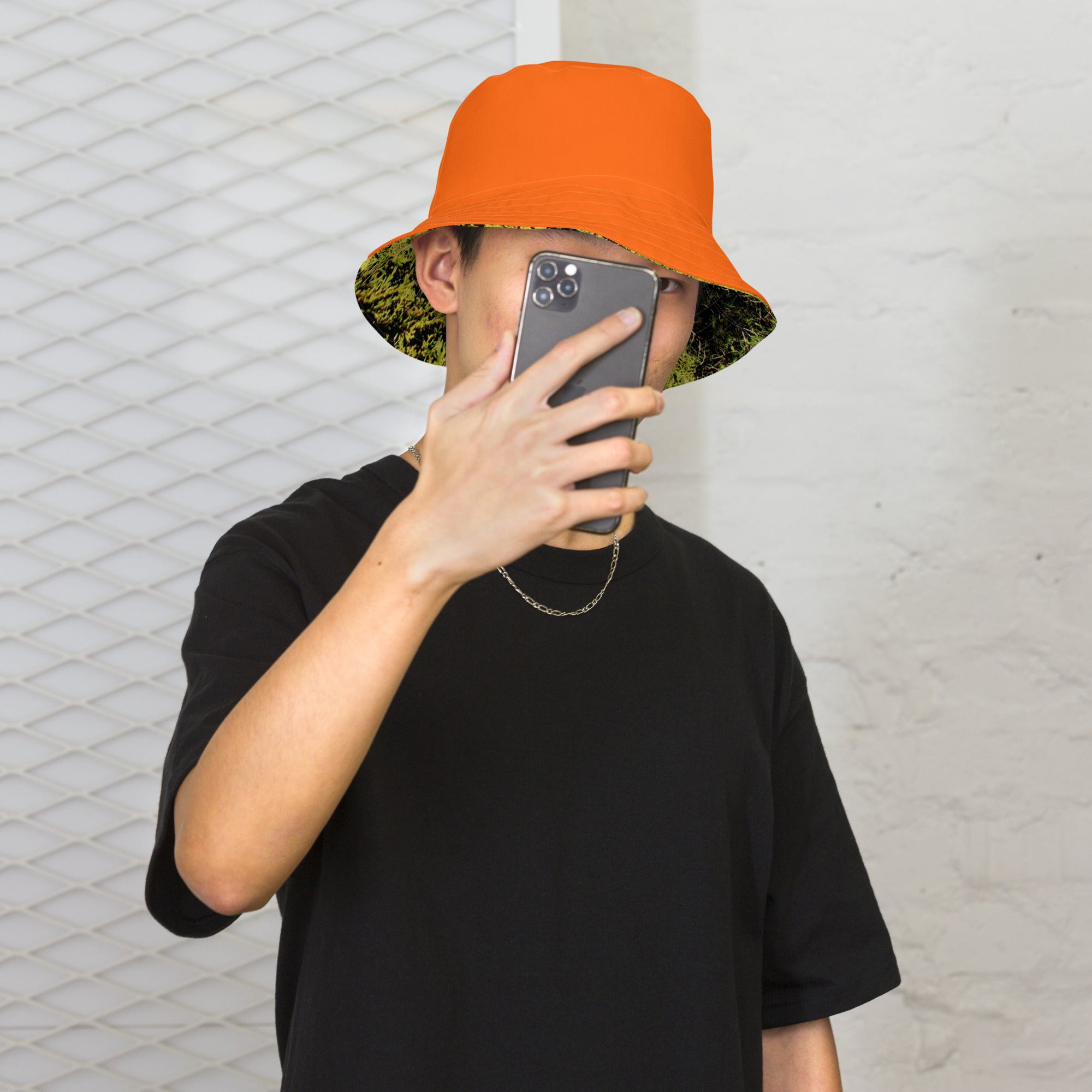 Real Cedar Camo and Hunter's Orange Reversible Bucket Hat