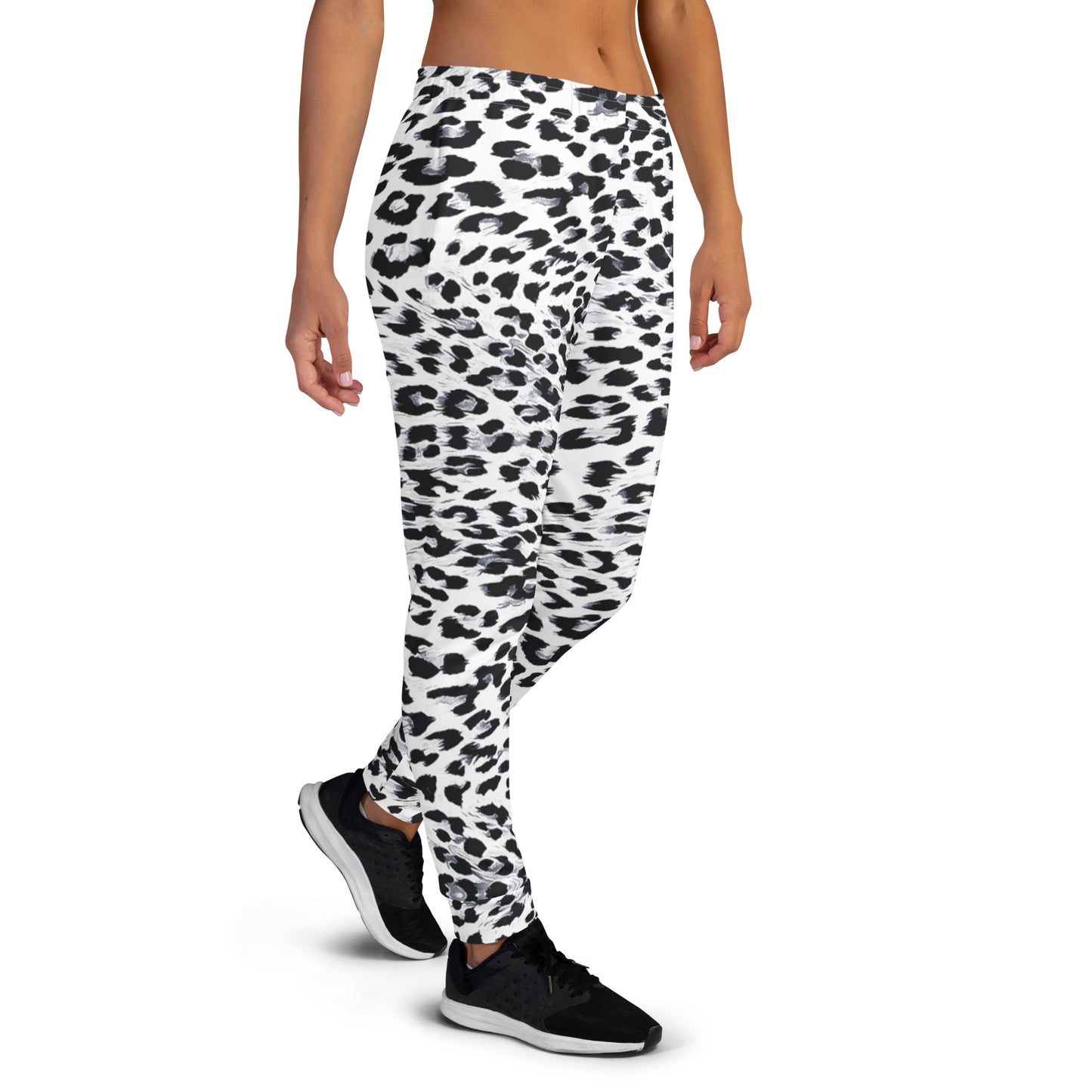Snow Leopard Print Women's Slim Fit Joggers