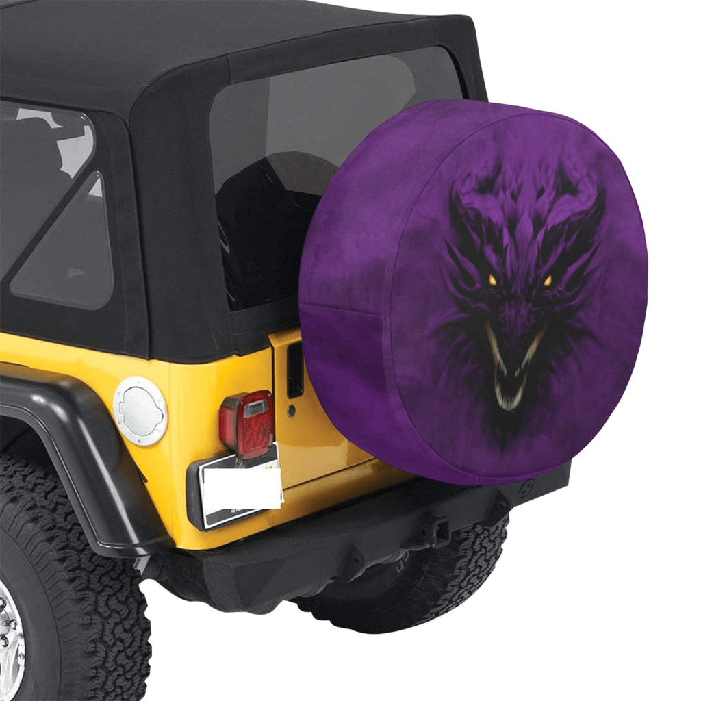 Purple Shadow Dragon Spare Tire Cover (Large) (17")