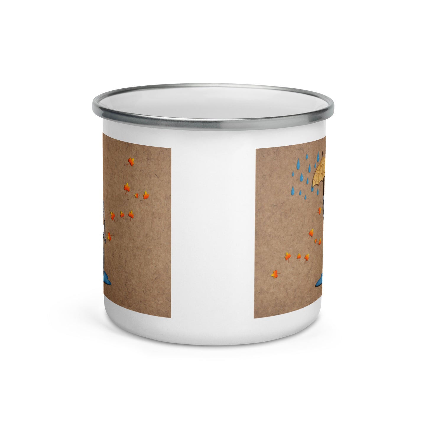 Autumn Skeleton Enamel Mug