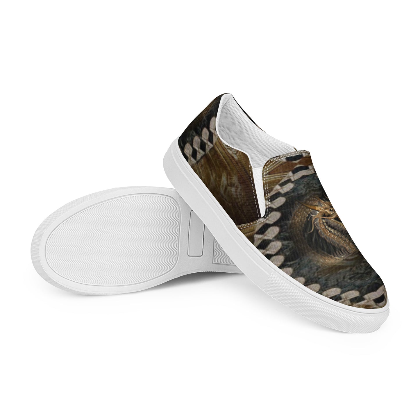 Asian Dragon Men’s Slip-on Canvas Shoes