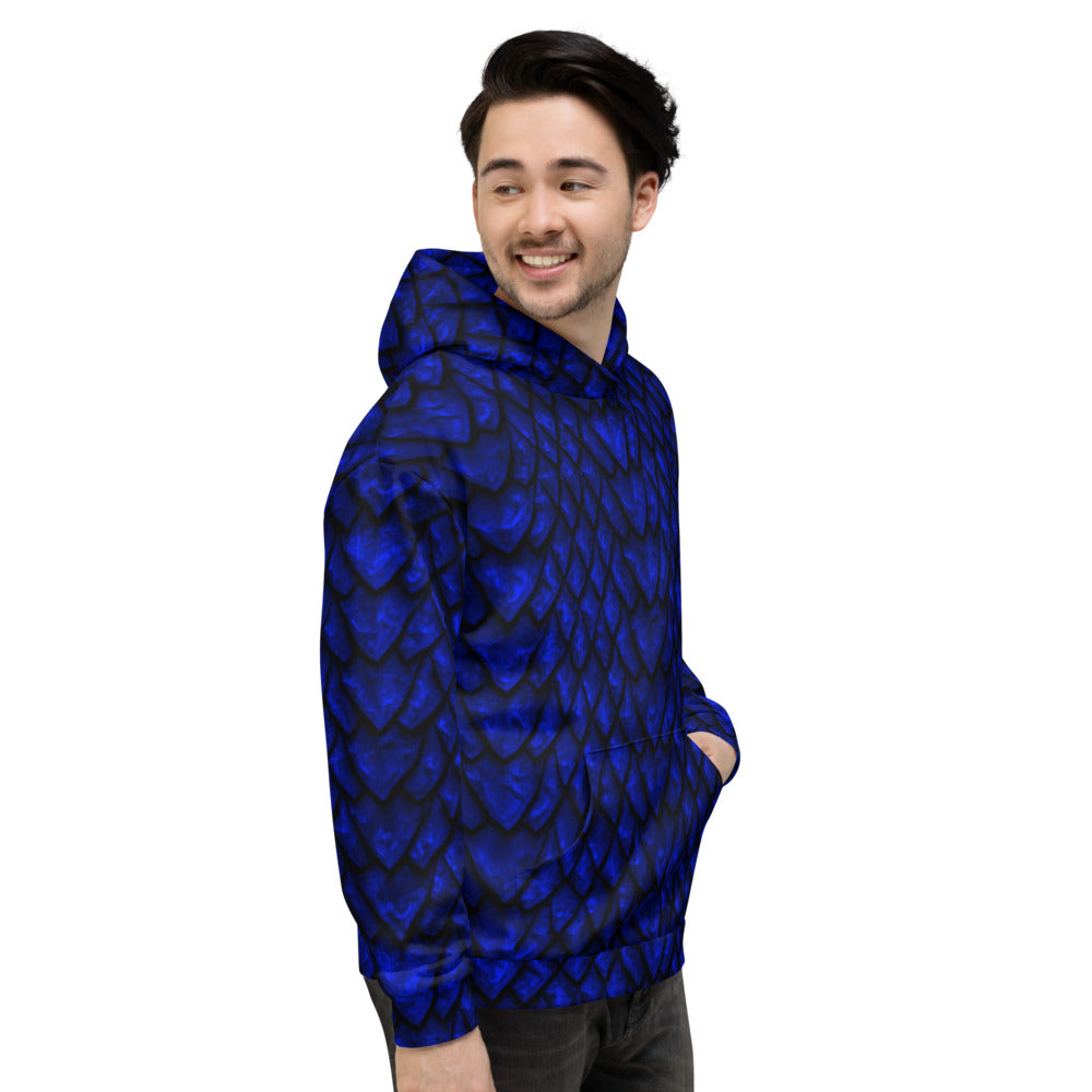 Sapphire Dragon Scale Unisex Hoodie