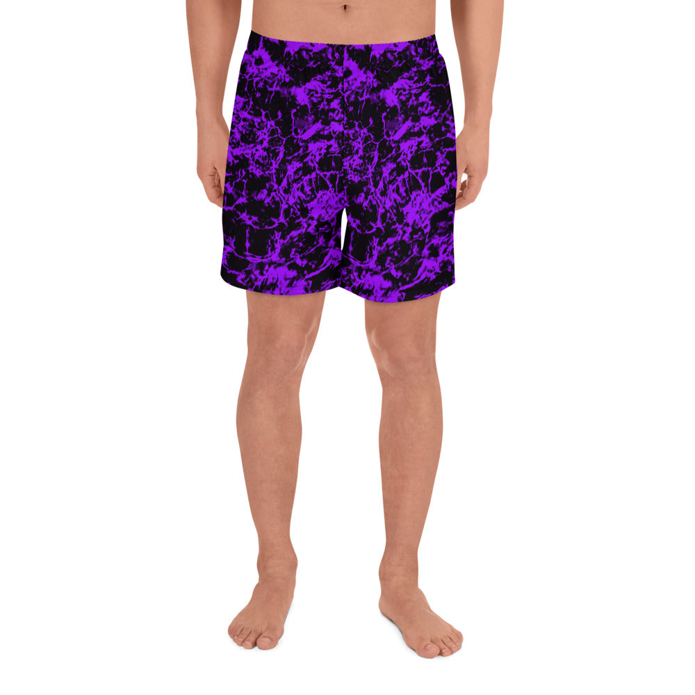 Purple Tide Men's Athletic Mid-Length Shorts