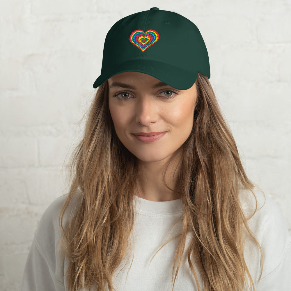 Rainbow Heart Cap