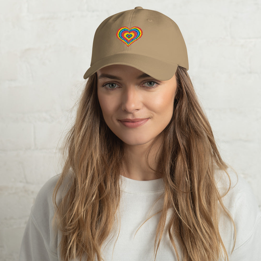 Rainbow Heart Cap