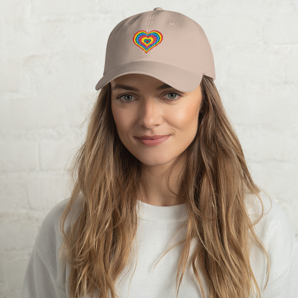 Rainbow Heart Cap
